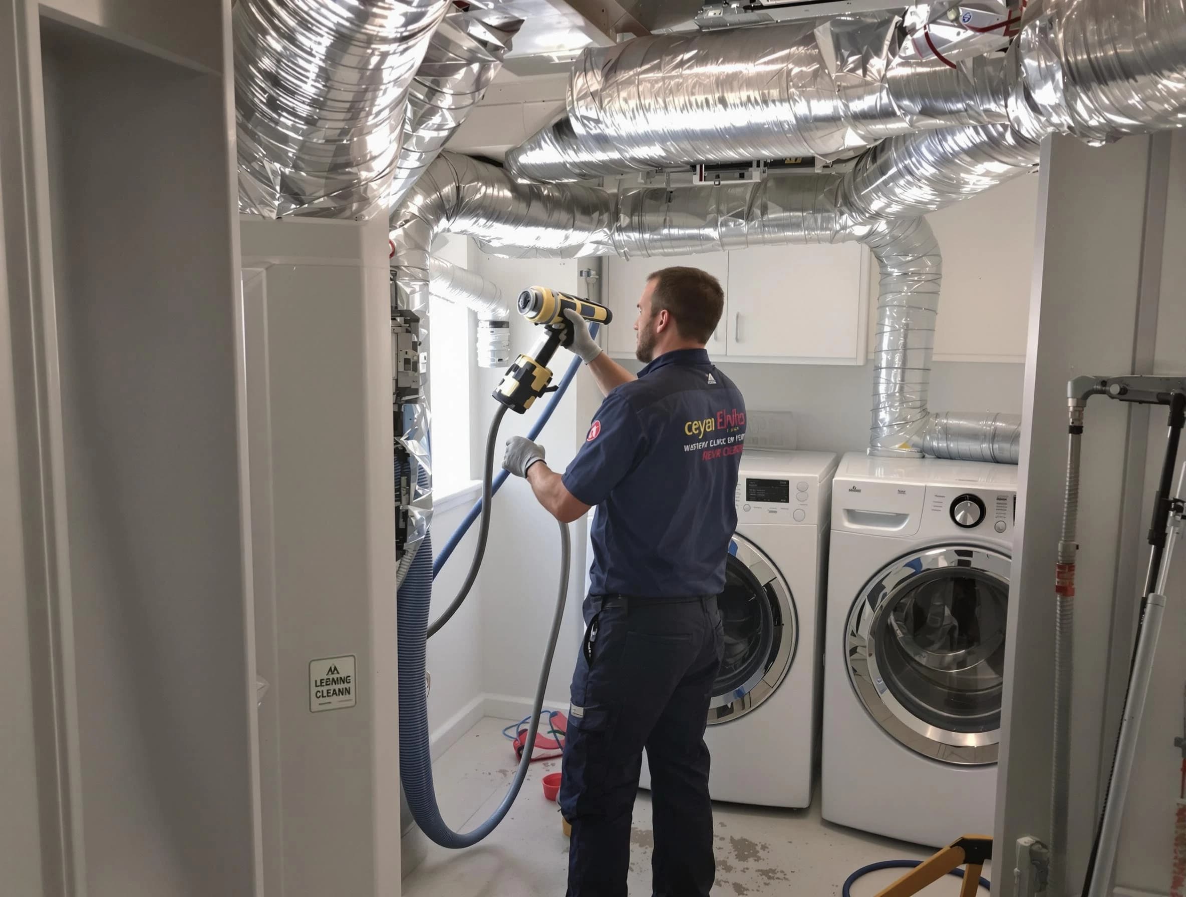 Snyderville Dryer Vent Cleaning specialist using advanced equipment for thorough duct cleaning in Snyderville